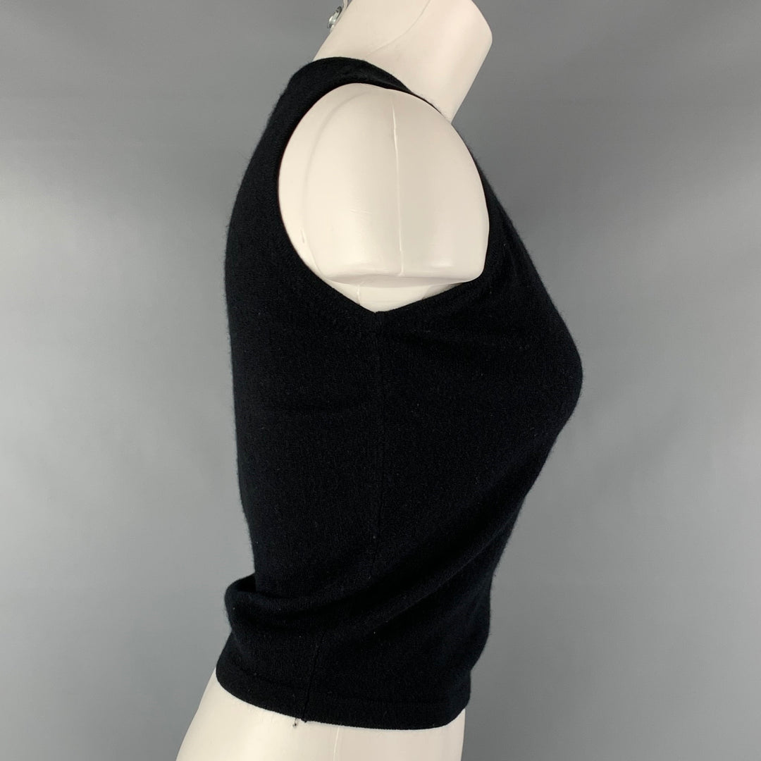 N.PEAL Size S Black Cashmere Sleeveless Casual Top