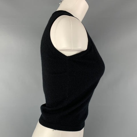 N.PEAL Size S Black Cashmere Sleeveless Casual Top