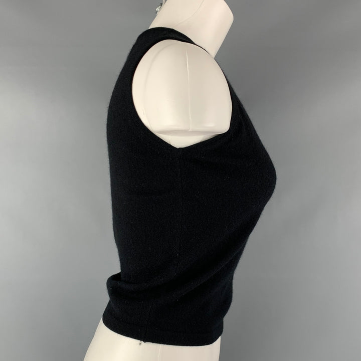 N.PEAL Size S Black Cashmere Sleeveless Casual Top