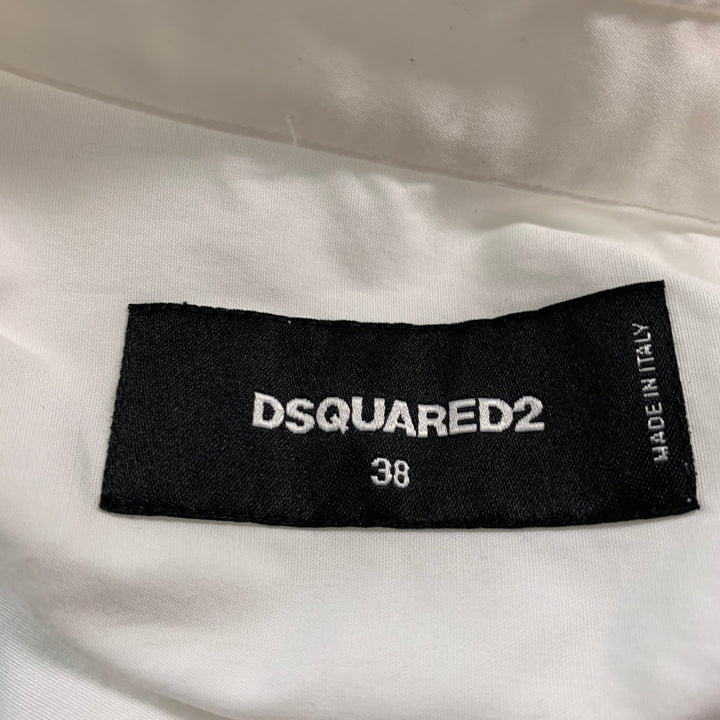 DSQUARED2 Size XXS White Cotton Button Up Shirt