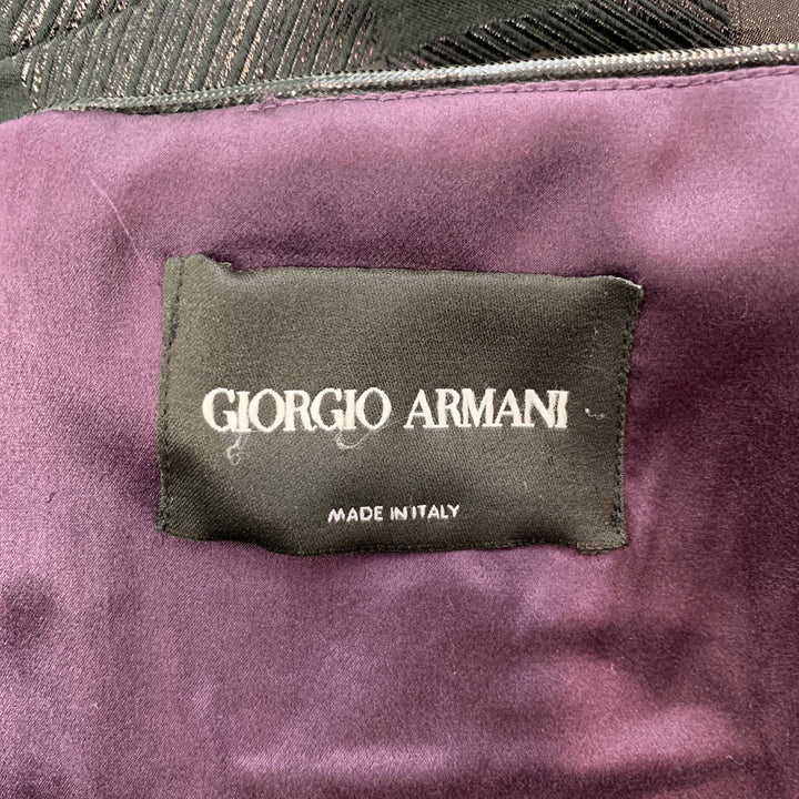 GIORGIO ARMANI Size 10 Black Viscose Blend Cocktail Dress