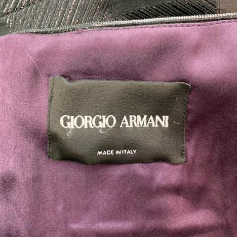 GIORGIO ARMANI Size 10 Black Viscose Blend Cocktail Dress