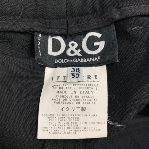 D&G by DOLCE & GABBANA Size 36 Black Wool Tuxedo Dress Pants
