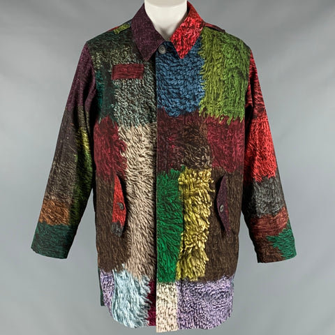 PIERRE-LOUIS MASCIA Taille 40 Manteau en coton imprimé multicolore