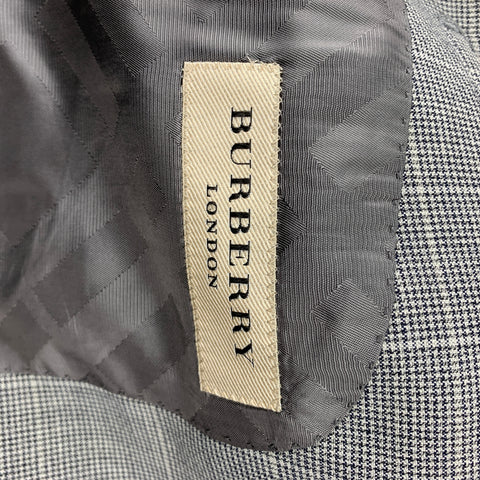 BURBERRY LONDON Size 38 Regular Grey Glenplaid Virgin Wool Suit