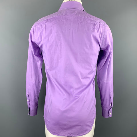 RALPH LAUREN Black Lable Size S Purple Cotton Long Sleeve Shirt