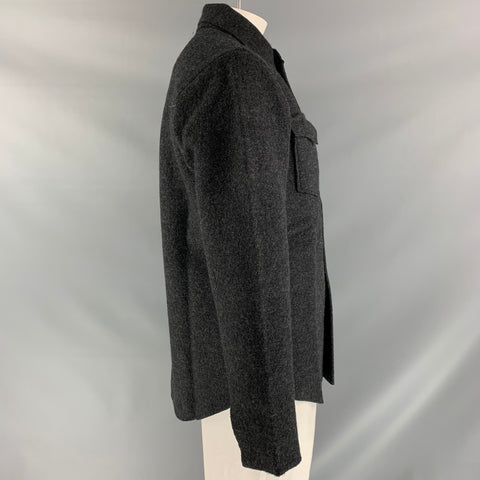 DANIEL CLEARY Size L Charcoal Heather Wool Jacket