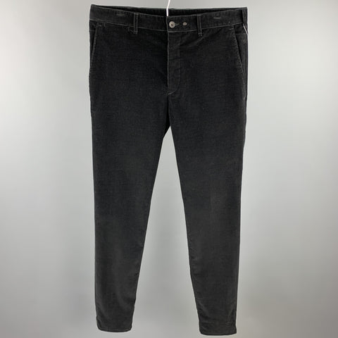 RAG & BONE Size 32 Black Corduroy Button Fly Casual Pants