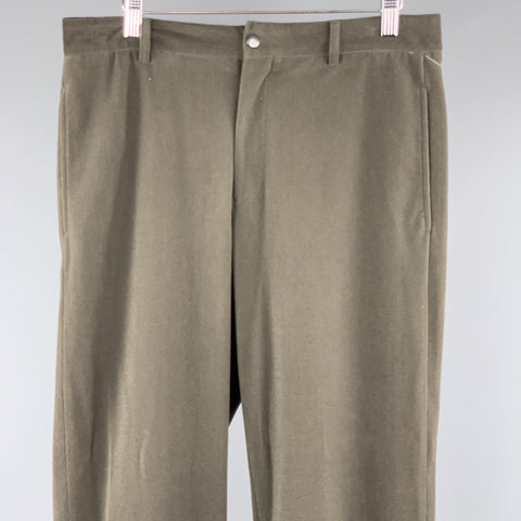 ARMANI COLLEZIONI Taille 32 x 34 Pantalon habillé en polyester texturé ardoise