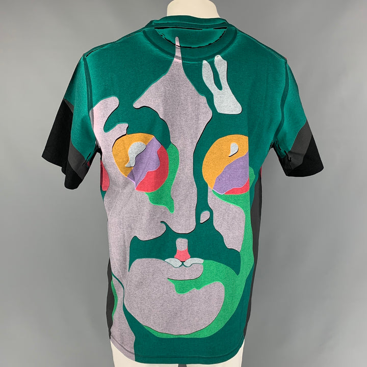 STELLA McCARTNEY x THE BEATLES Size L Multi-Color Print Cotton Crew-Neck T-shirt
