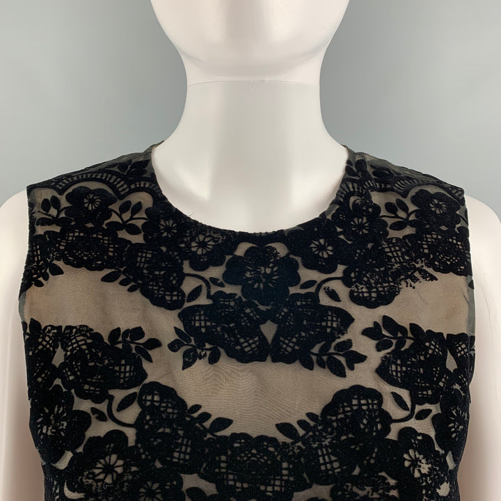RED VALENTINO Size XS Black Lace A-Line Dress