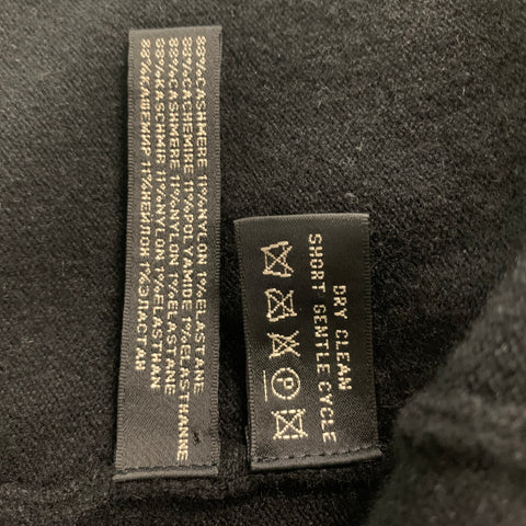 RALPH LAUREN BLACK LABEL Taille S Noir Or Cachemire Mélange Halter Perlé Pull
