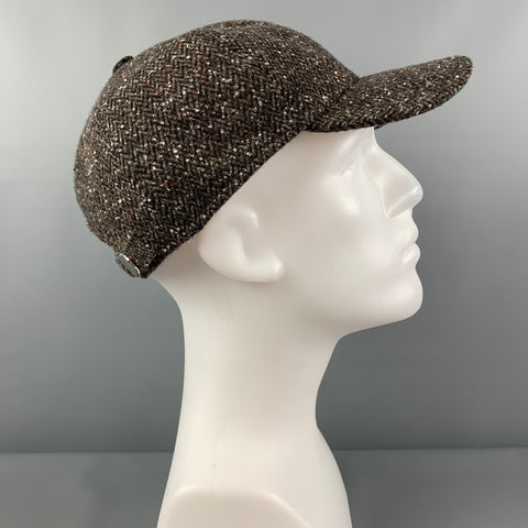 BARNEY'S CO-OP Size L Brown Cream Herringbone Baseball