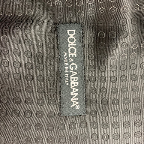 DOLCE & GABBANA Size 38 Grey Wool Blend Shawl Collar 3 Piece Tuxedo Suit
