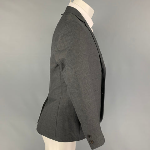 BLACK FLEECE Size 38 Dark Gray Wool Notch Lapel Sport Coat