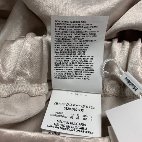 MAX MARA Talla 8 Pantalones casuales de pierna ancha de acetato beige
