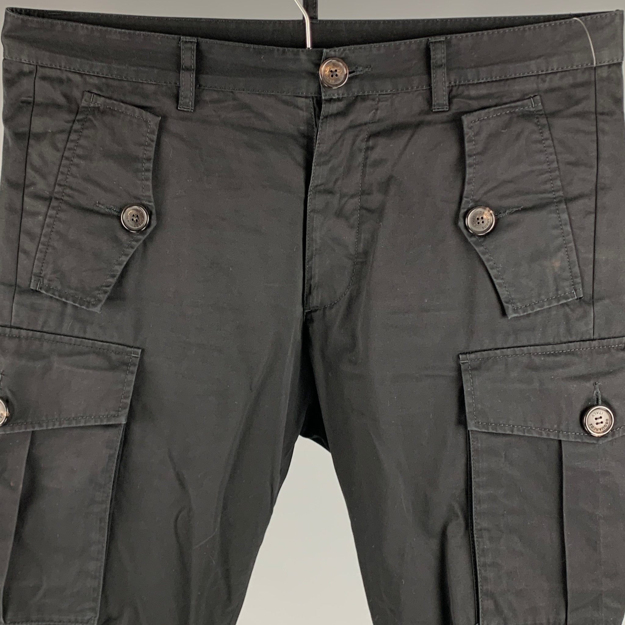 DSQUARED2 Size 34 Black Cotton Cargo Casual Pants – Sui Generis Designer  Consignment