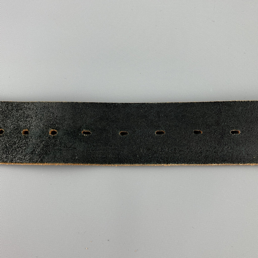 Vintage YOHJI YAMAMOTO Size 32 Black Studded Name Leather Belt