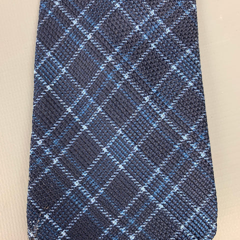 KITON Navy & Light Blue Plaid Tie