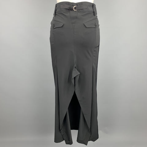 MARITHE+FRANCOIS GIRBAUD Size 27 Black Polyester Blend Skirt