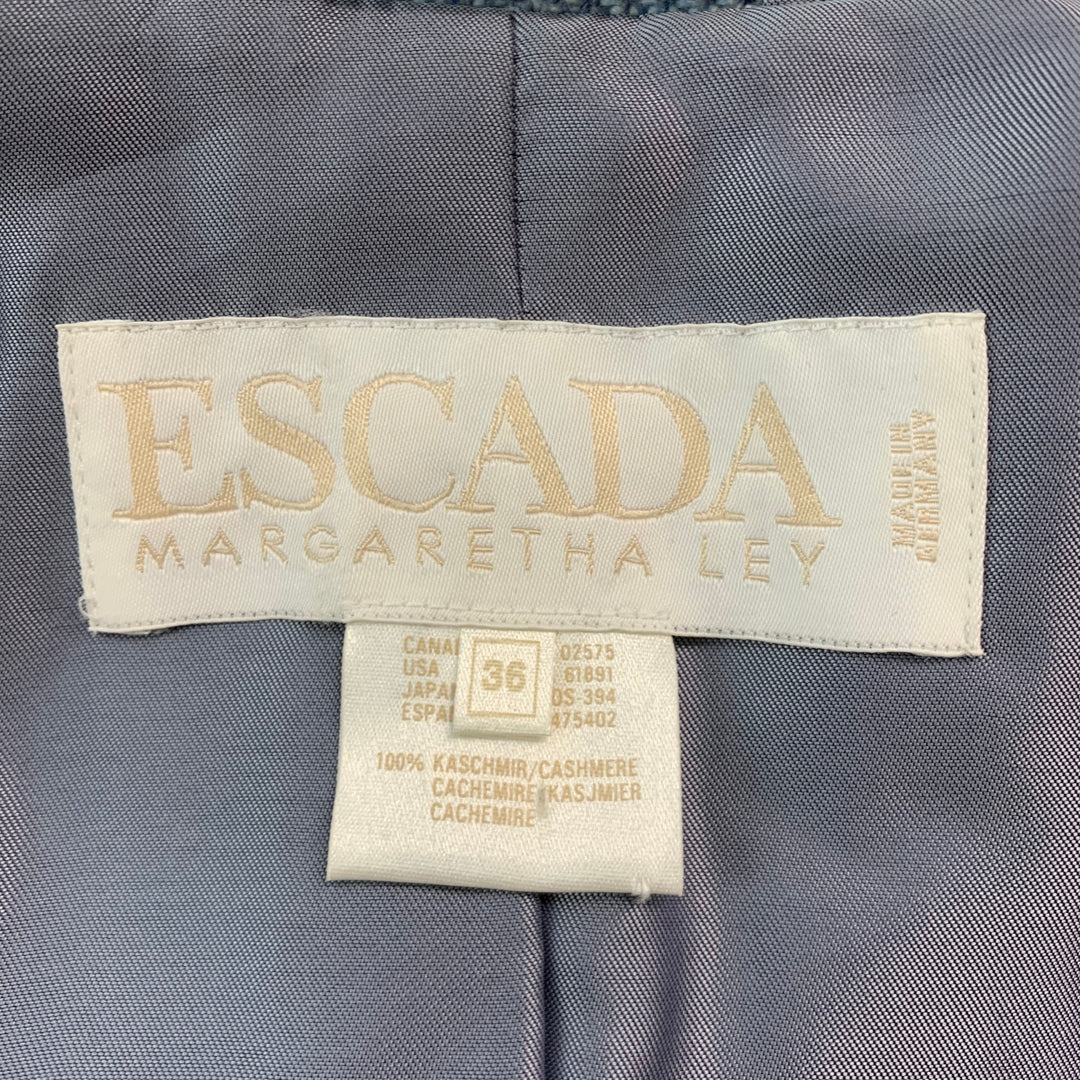 Escada, Jackets & Coats, Chic Vtg Escada By Margaretha Ley Olive Green  Doublebreasted Cashmere Jacket