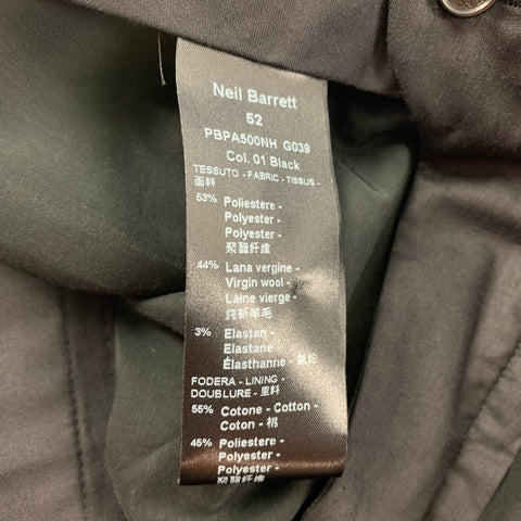 NEIL BARRETT Size 36 Black Polyester Blend Tuxedo Dress Pants
