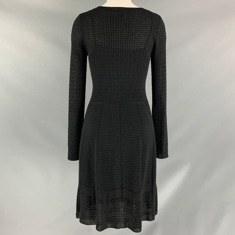 M MISSONI Vestido de punto de mezcla de lana negro talla 8