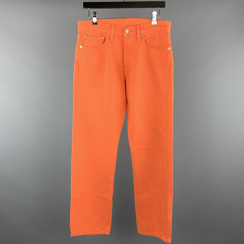 LEVI'S Size 32 Orange Solid Cotton Jean Cut Casual Pants
