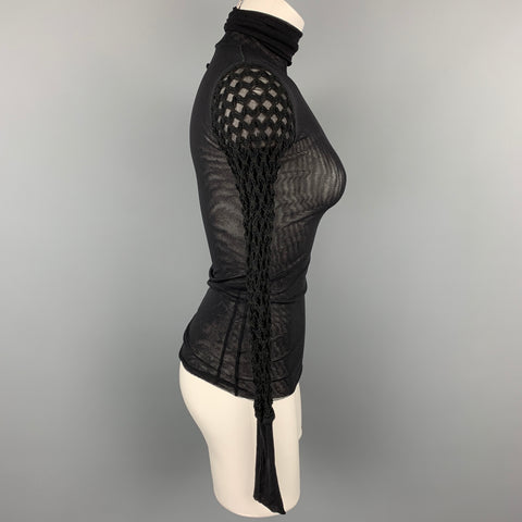 JEAN PAUL GAULTIER Taille XS Haut habillé en maille polyamide noire