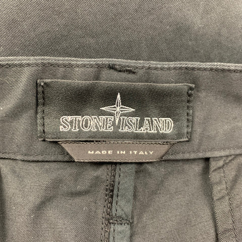 STONE ISLAND Size 34 Black Cotton Cargo Casual Pants