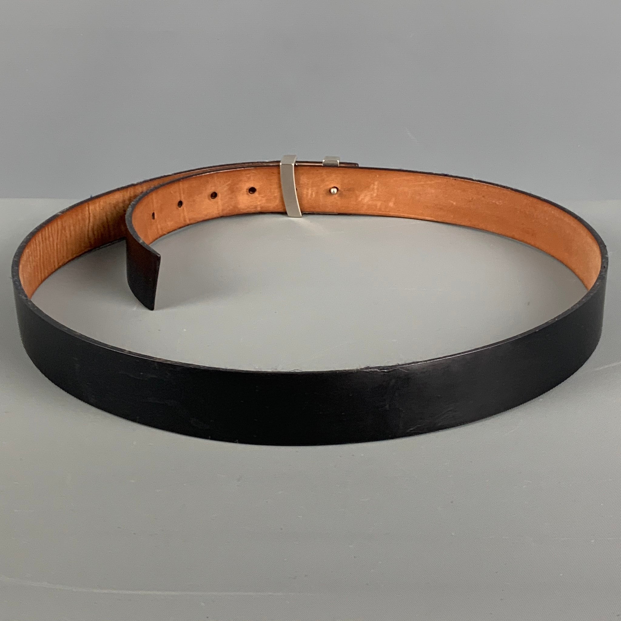 LOUIS VUITTON レザーベルト ブラック サイズ90/36 Louis Vuitton 40mm Black Leather Autograph Belt Size 90/36