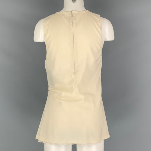 BRUNELLO CUCINELLI Size S Cream Embroidered Tank Casual Top