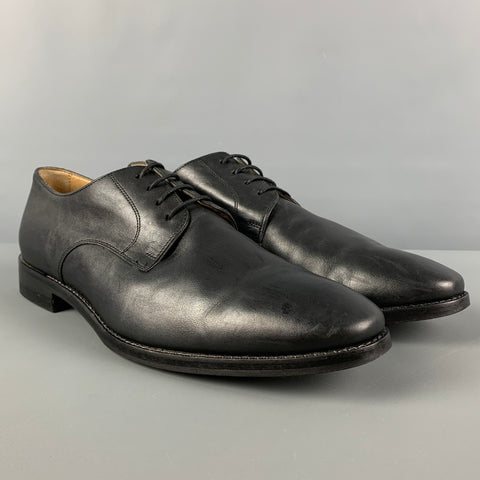 COLE HAAN Size 11 Black Leather Lace Up Shoes
