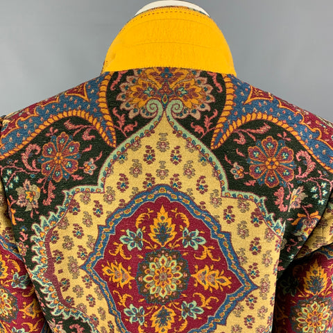 ETRO Taille 8 Blazer veste à revers tissé multicolore