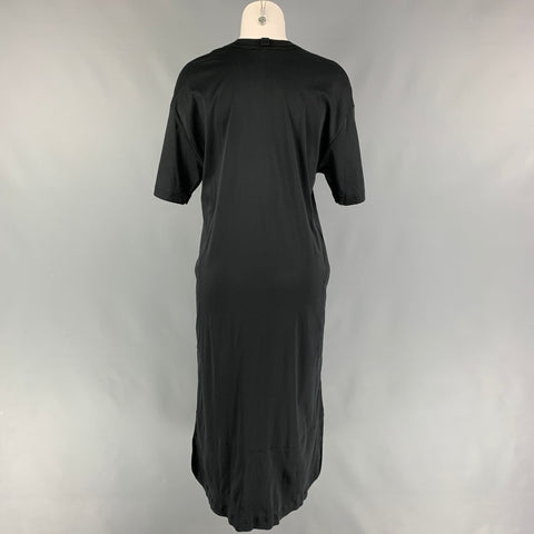 HELMUT LANG Talla Única Vestido Negro Manga Corta