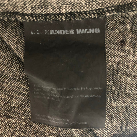 ALEXANDER WANG Size 4 Black & Grey Virgin Wool Blend Skirt