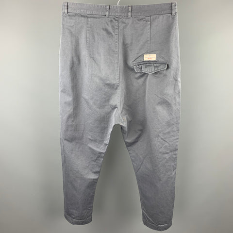 VIVIENNE WESTWOOD MAN Size 36 Grey Cotton Zip Fly Drop Crotch Dress Pants