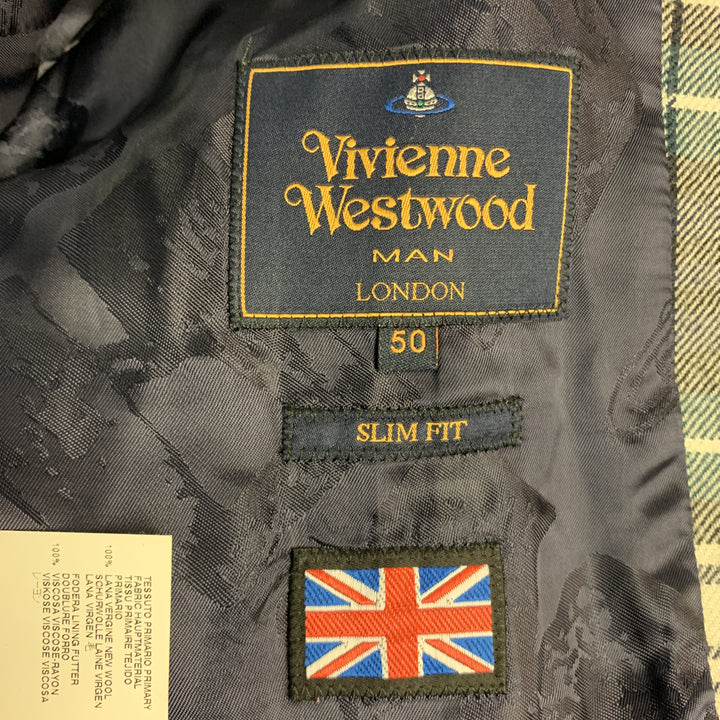 VIVIENNE WESTWOOD Size 40 Plaid Blackwatch Wool Vest Layer Sport Coat