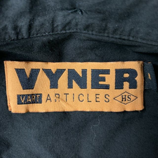 VYNER ARTICLES Size M Black Yellow Embroidery AGATHA Cotton Long Sleeve Shirt