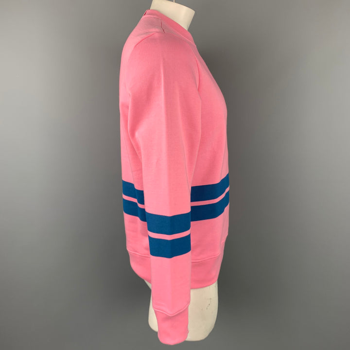 PS by PAUL SMITH Size L Pink Stripe Cotton Crew-Neck Sweatshirt