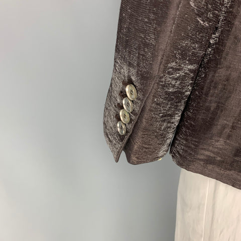 JOHN RICHMOND The Blitz Size 42 Brown Metallic Peak Lapel Sport Coat