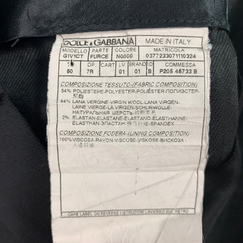 DOLCE & GABBANA Size 34 Black Wool Zip Fly Dress Pants