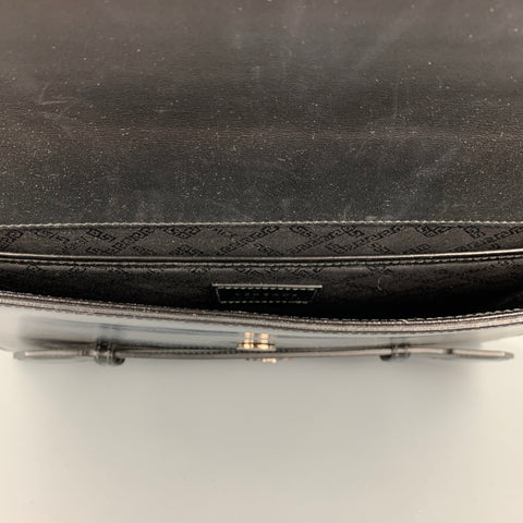 VERSACE Black Leather Rectangle Envelope Bag