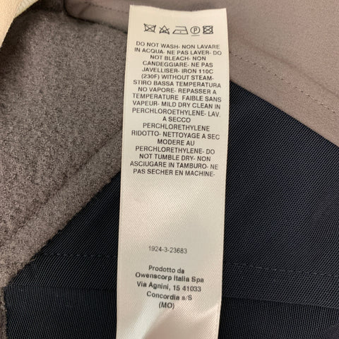 RICK OWENS FW23 Size 4 Grey Taupe Wool Strapless Long Gown