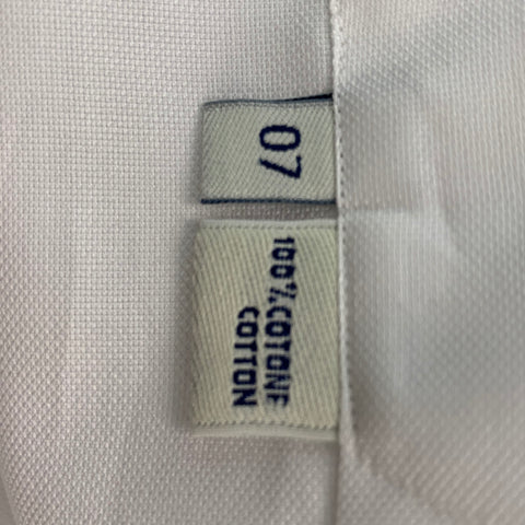 UMAN Size XL White Solid Cotton French Cuff Long Sleeve Shirt