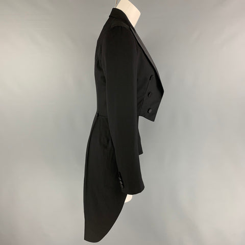 RALPH LAUREN Black Label Taille 4 Veste en laine noire Blazer
