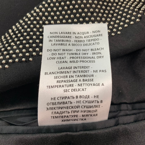 ALEXANDER MCQUEEN Size 42 Black Studded Wool  Mohair Sport Coat