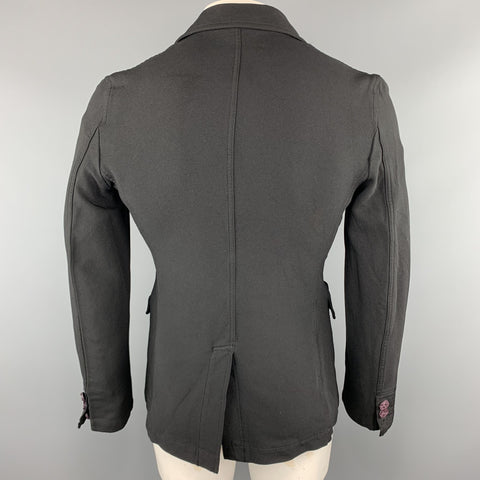 COMME des GARCONS HOMME PLUS Size L Black Polyester Purple Buttons Jacket