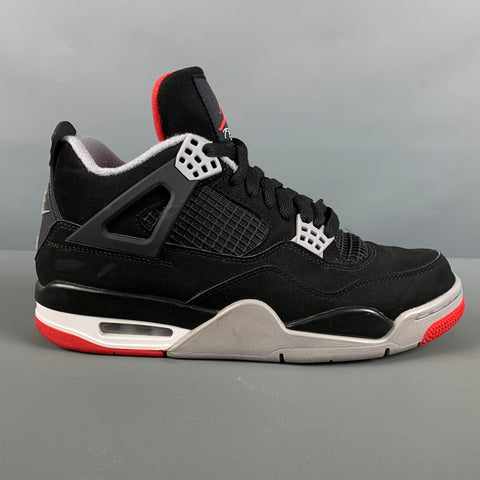 Zapatillas altas de malla con bloques de color negro, gris y rojo talla 6 de NIKE