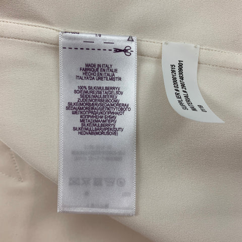 RALPH LAUREN Collection Size 4 Cream Silk Double Breasted Trench Coat